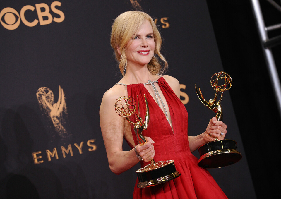 Nicole Kidman under Emmy-utdelingen i Los Angeles natt til mandag. Foto: Getty Images