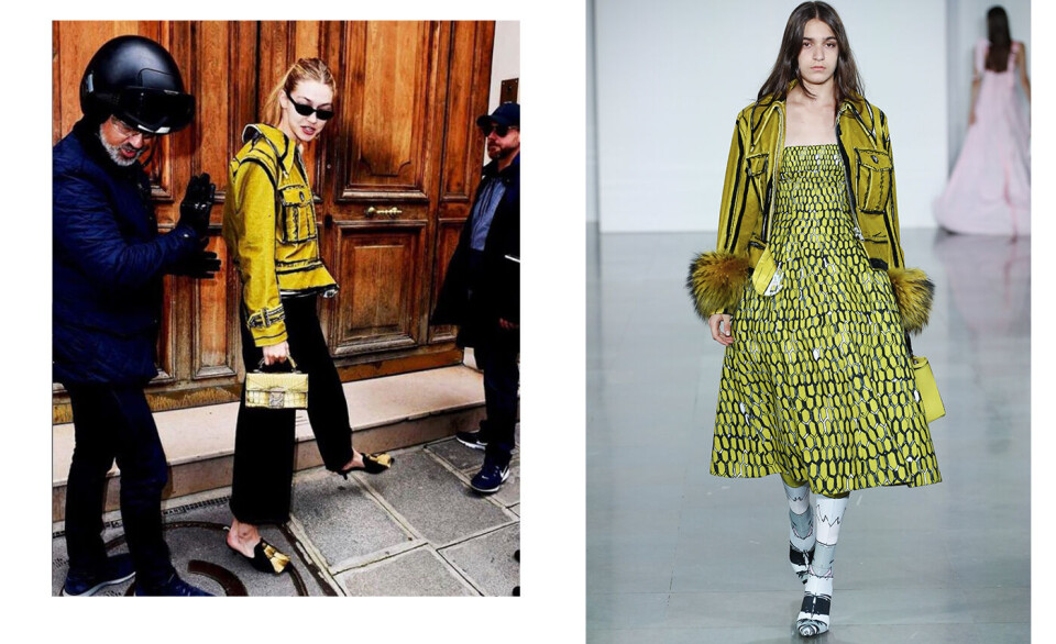 Gigi Hadid iført norsk design
