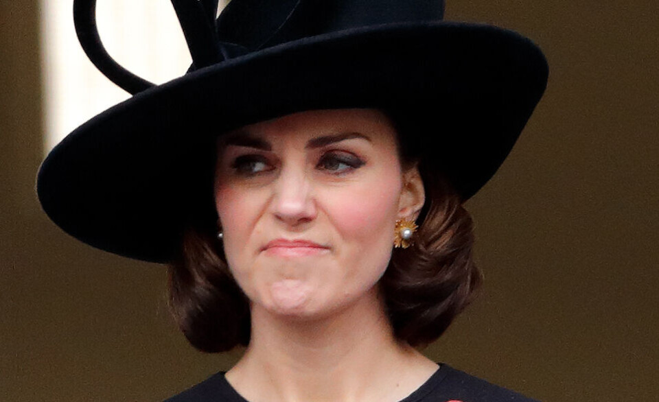 LONDON, UNITED KINGDOM - NOVEMBER 12: (EMBARGOED FOR PUBLICATION IN UK NEWSPAPERS UNTIL 48 HOURS AFTER CREATE DATE AND TIME) Catherine, Duchess of Cambridge attends the annual Remembrance Sunday Service at The Cenotaph on November 12, 2017 in London, England. This year marks the first time that Queen Elizabeth II watched the service from a balcony rather than lay her own wreath, instead Prince Charles, Prince of Wales laid her wreath on her behalf. (Photo by Max Mumby/Indigo/Getty Images)
