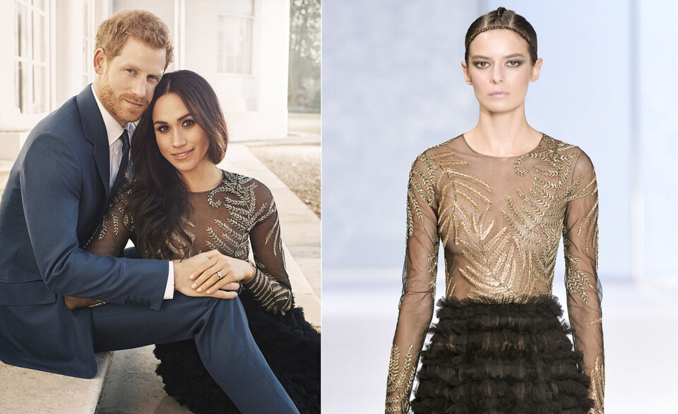 Meghan Markle iført Haute Couture kjole på forlovelsesbilde