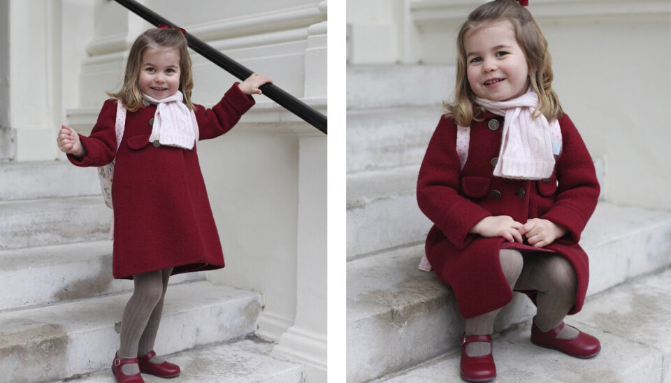 Lille prinsesse Charlottes første skoledag