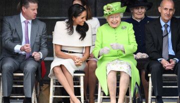 Meghan strålte på oppdrag med dronningen