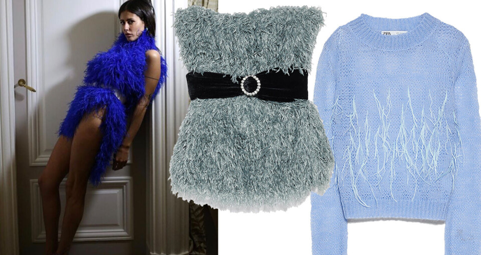 Øverst på ønskelista: Fjærplagg fra Zara