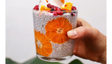 Chiapudding med kokosmelk og klementin