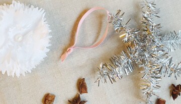 Hjemmelaget julepynt: Tinsel-stjerne