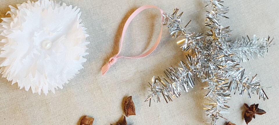Hjemmelaget julepynt: Tinsel-stjerne