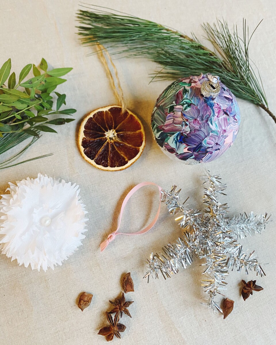 Hjemmelaget julepynt: Tinsel-stjerne