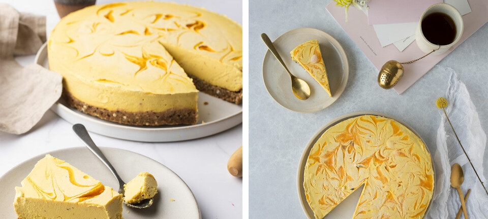 Oppskrift: Kremet mango- og pasjonsfruktkake