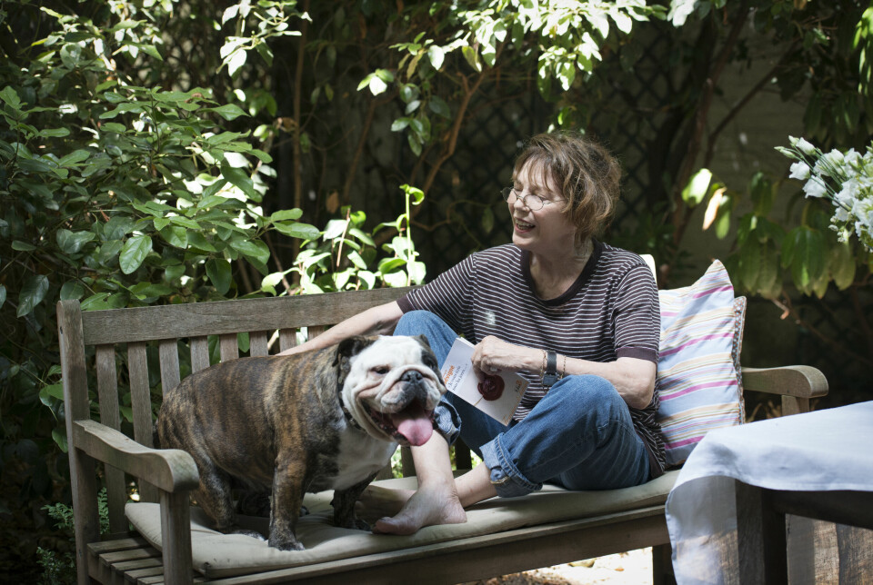 Jane Birkin med hunden, Bella.