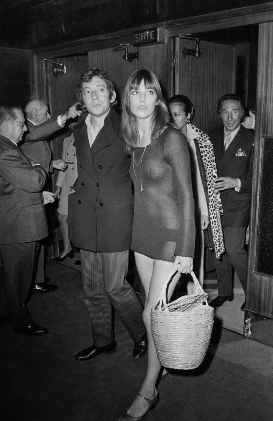 Serge Gainsbourg og Jane Birkin på premieren til filmen 'Slogan' i 1969.