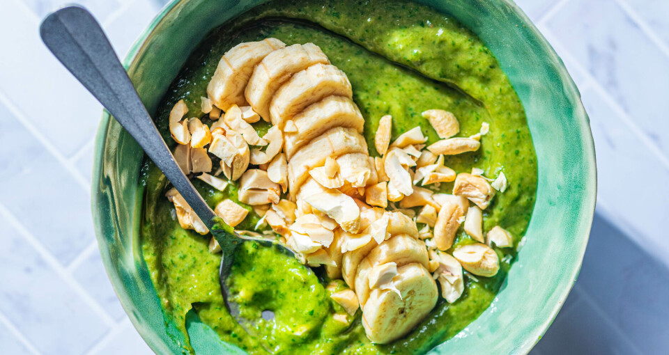 Grønn smoothiebowl