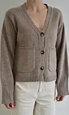 Beige karshmirkardigan