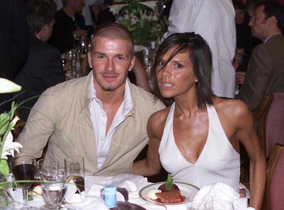 David Beckham skalla og Victoria Beckham.
