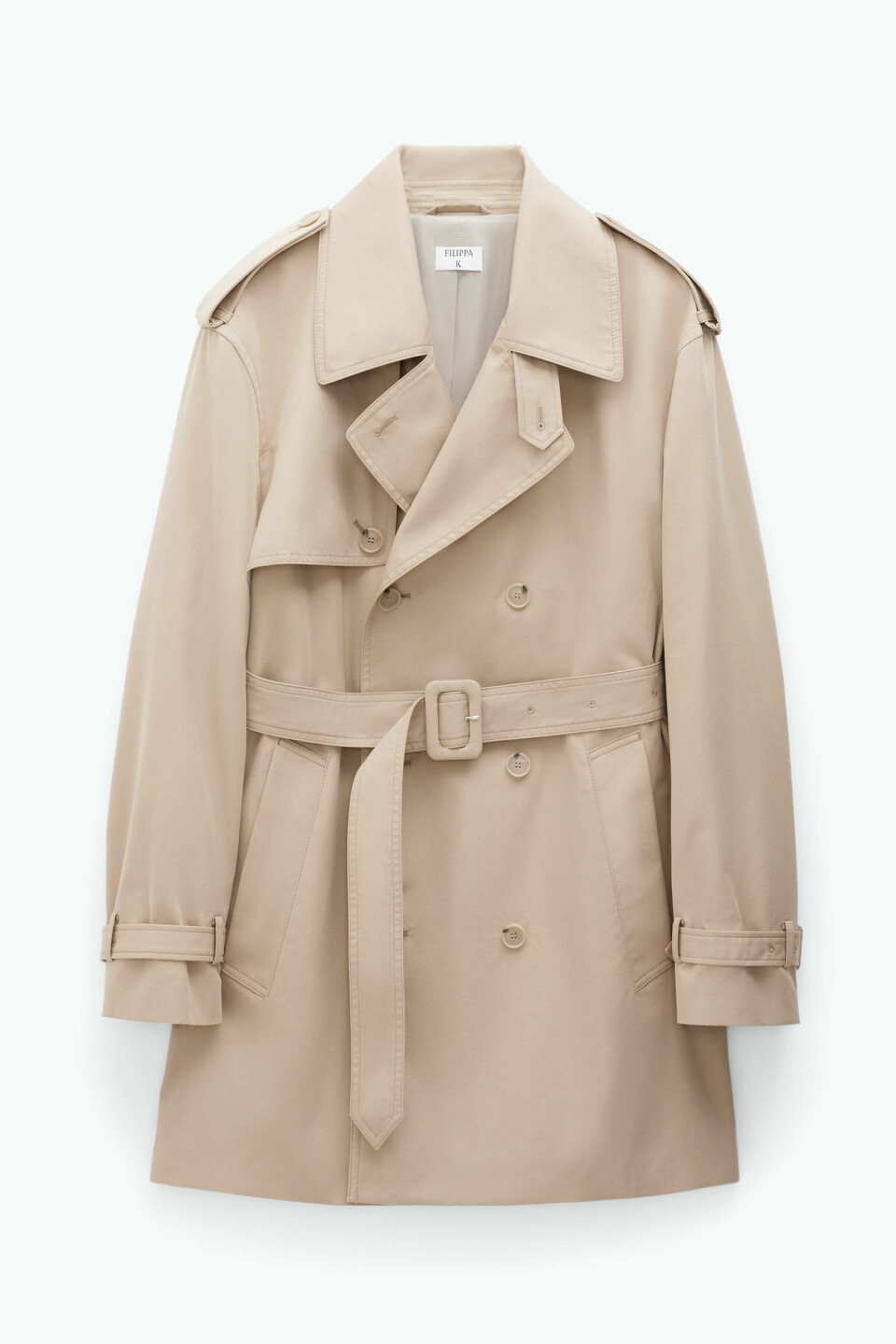 beige trenchcoat