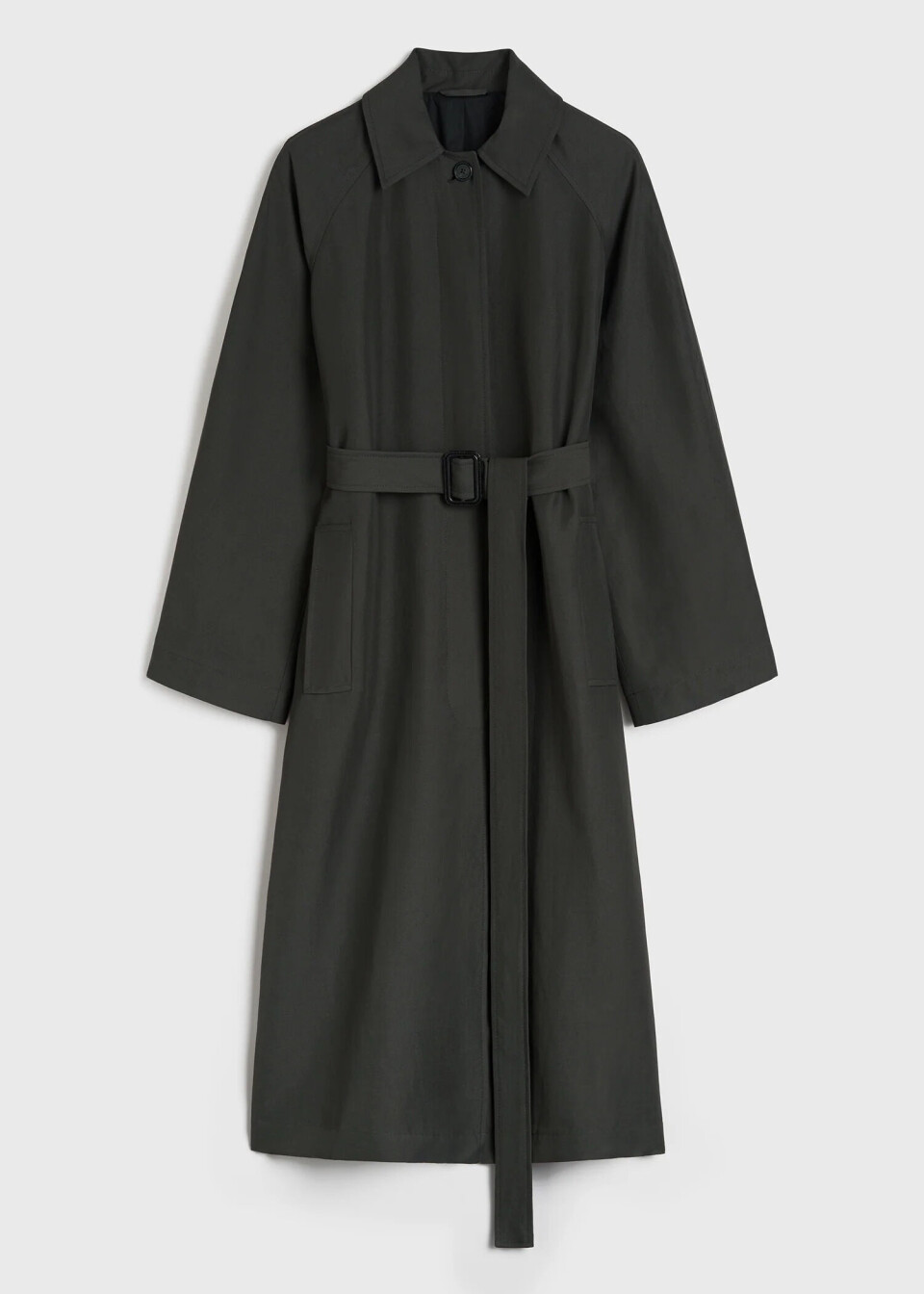 svart trenchcoat fra toteme