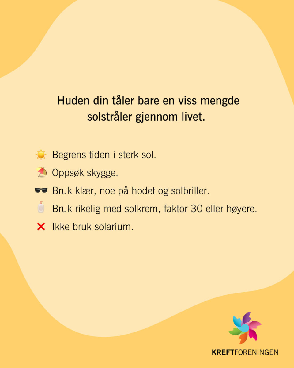 Hvor lenge er det ok å være ute å sola?