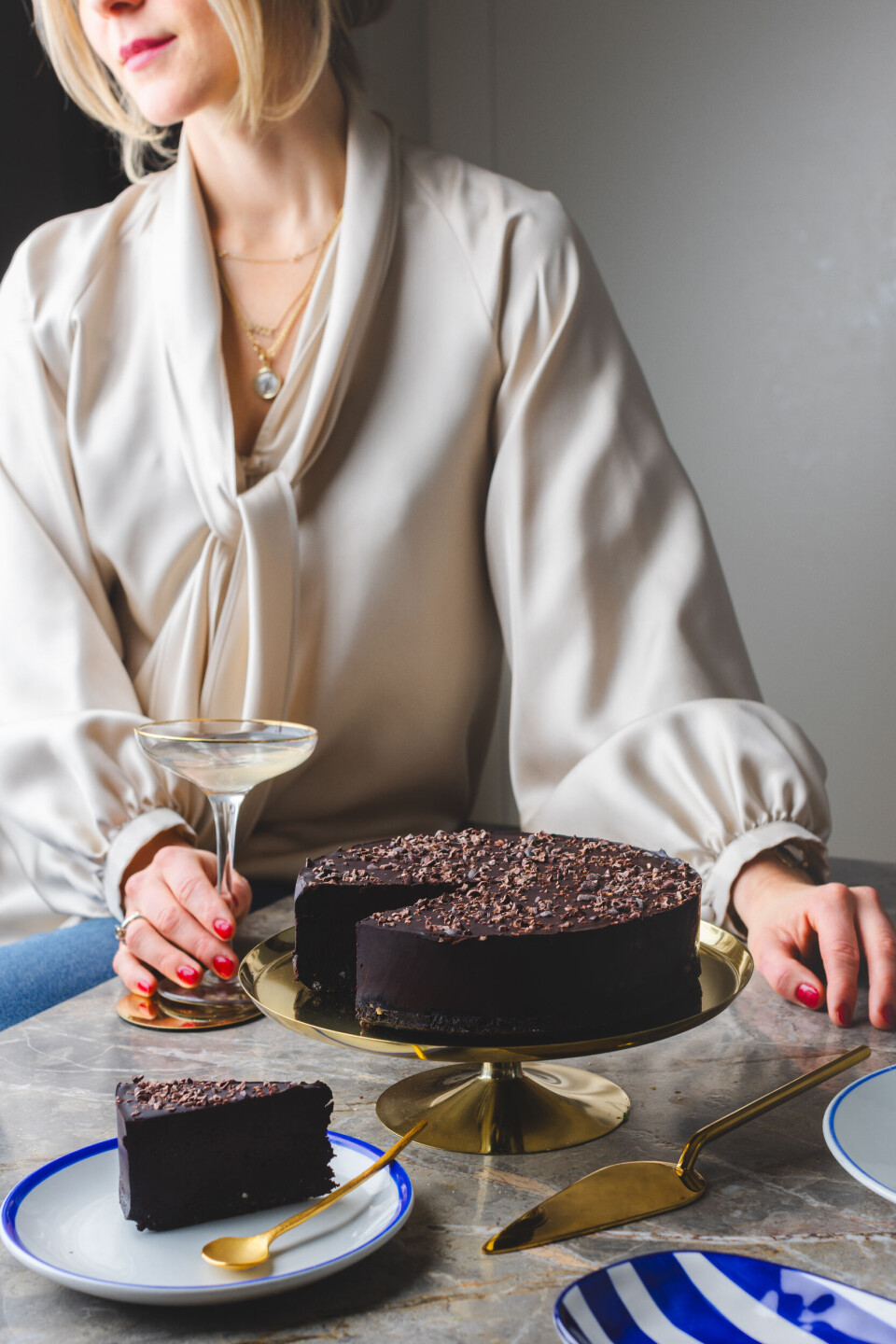 Sjokoladekake deluxe á la Oslo Raw Plantebasert sjokoladekake