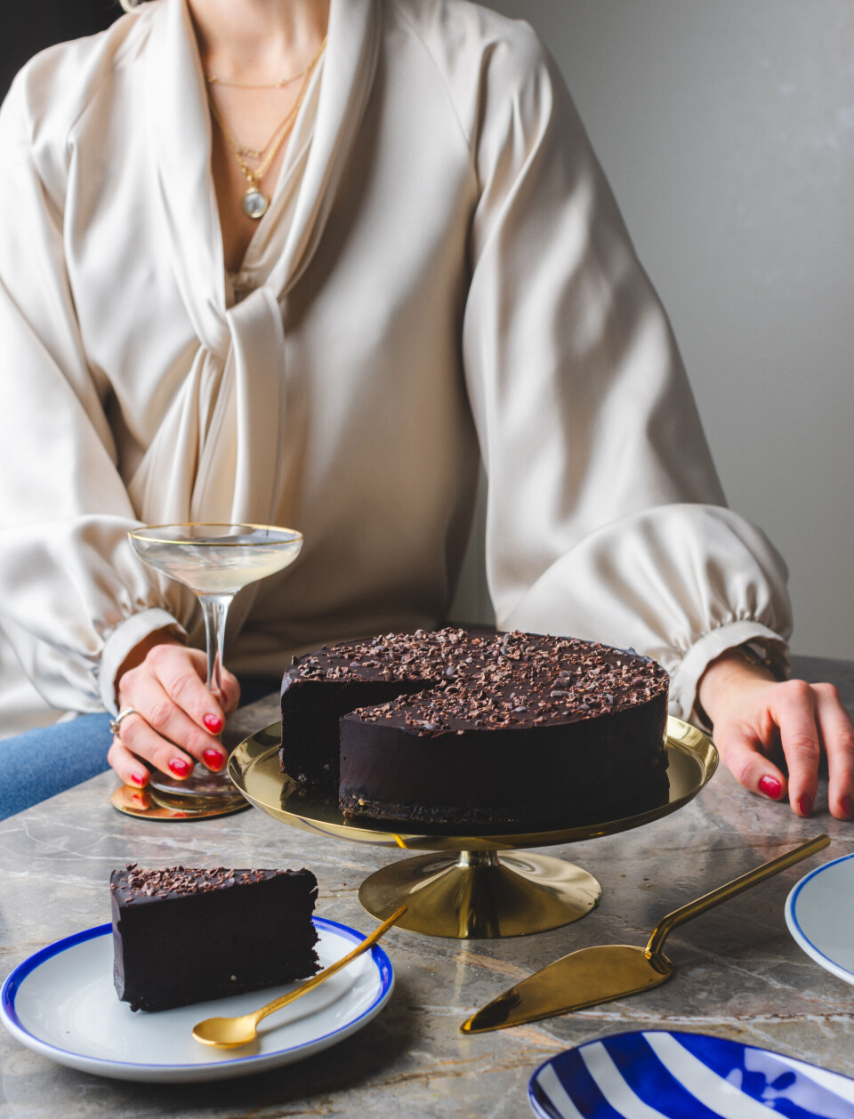Sjokoladekake deluxe á la Oslo Raw Plantebasert sjokoladekake