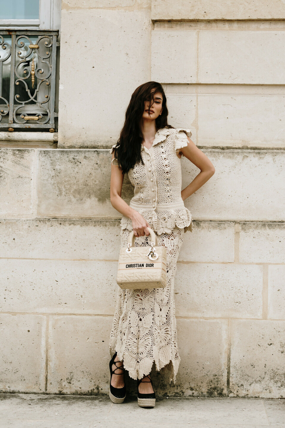 Et kremhvitt, heklet sett vi elsker fra Paris Fashion Week.