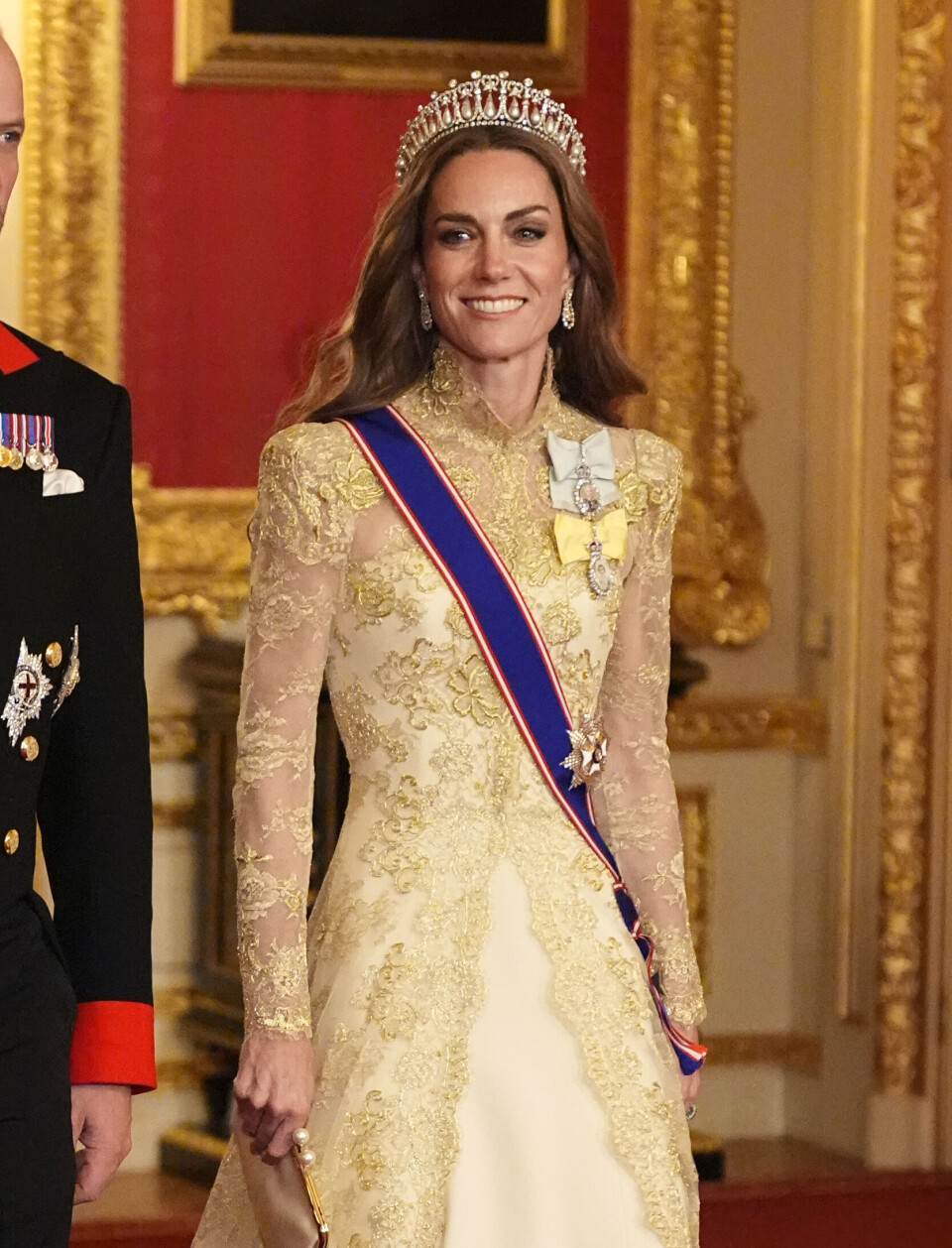 Strålte på slottsbankett i en helt spesiell tiara