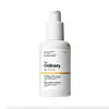 Hvit flaske med The Ordinary UV Filters SPF 45 serum mot hvit bakgrunn.