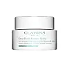En hvit krukke med Clarins Cryo-Flash Cream-Mask stående mot hvit bakgrunn.