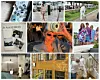 Kollasj med flere bilder fra København med mote, gatebilder, showroom og visninger.