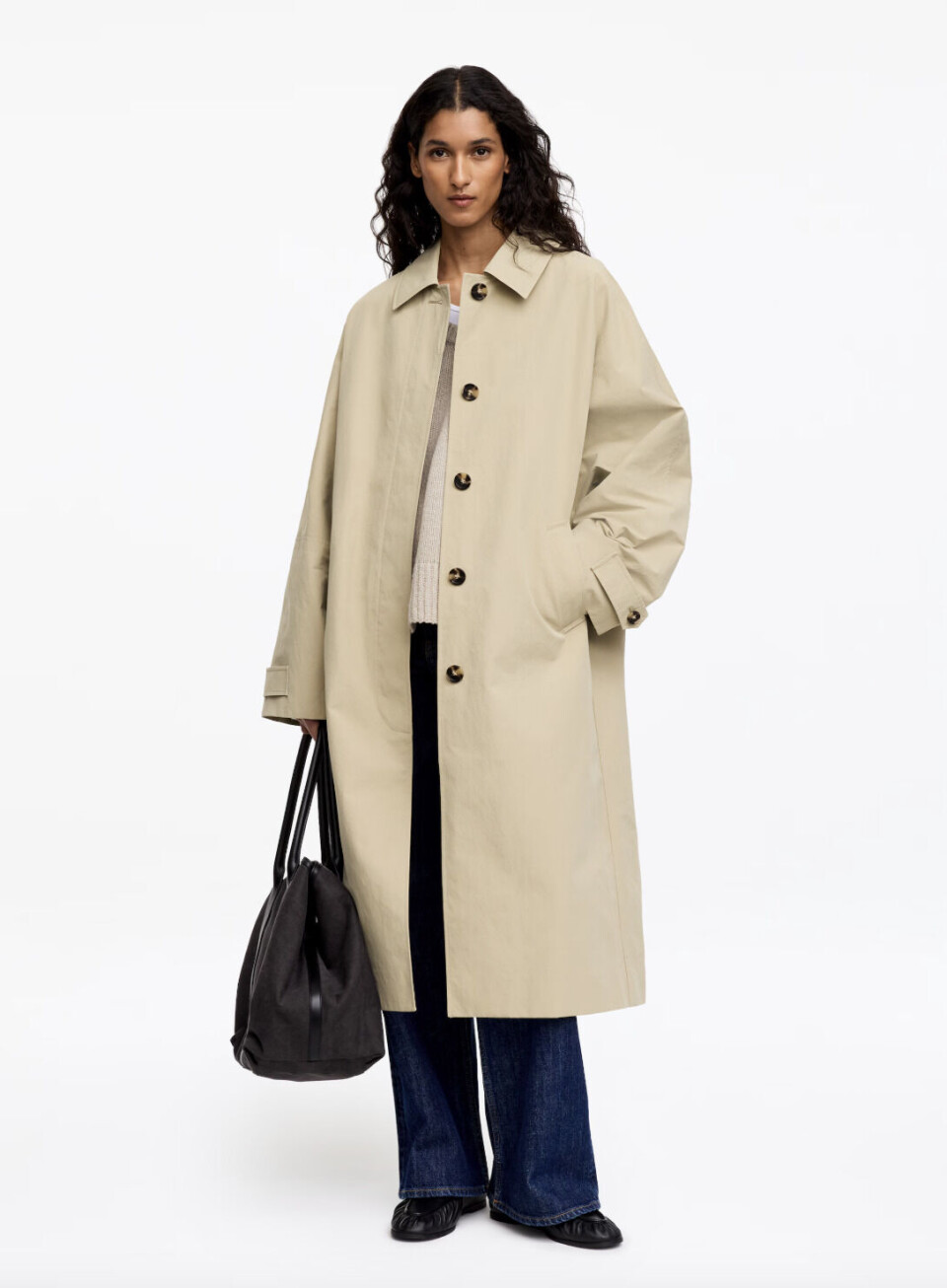 Lang trenchcoat fra Arket