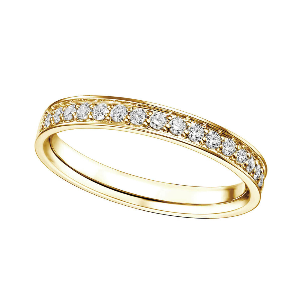 Eternity Positano diamantring i gult gull
